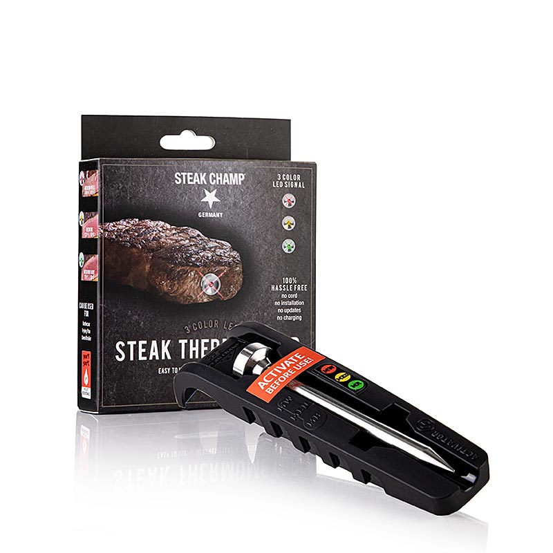 SteakChamp 3-Color Pack, indicador de punto de coccion para filetes para 3 niveles de coccion - 1 pieza - Cartulina