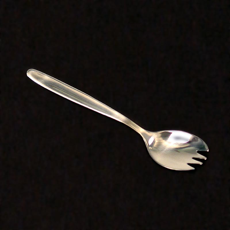 Spork - haarukka ja lusikka yhdessa, 18 / 0 ruostumaton teras, 11,7 cm pitka - 12 kappaletta - Pahvi