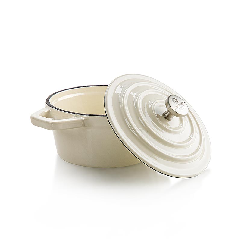 Mini Cocotte, beige, Gusseisen / Emaille, Chef Cuisine - 4 tlg. - Karton