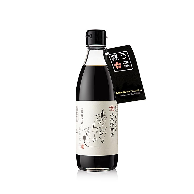 Concentre de Dashi Fond, fonce, avec Katsobushi (Bonito), Jagisawa Japon - 360 ml - Verre