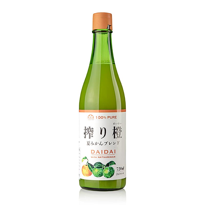 Daidai Saft & Natsumikan (Bittere Orange), 100% Zitrusfruchtsaft, Japan - 720 ml - Flasche