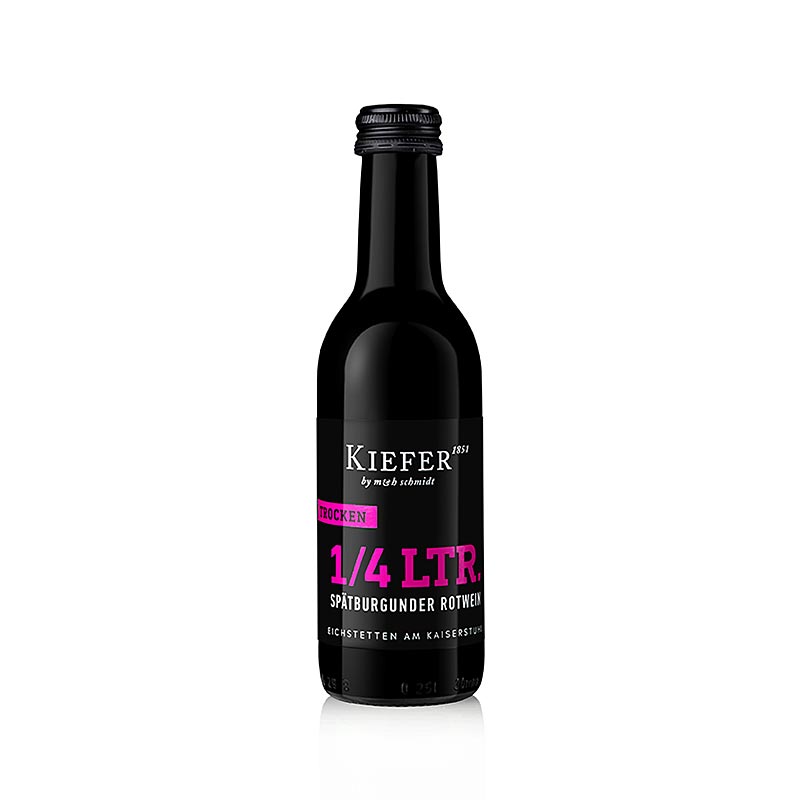 2022er Spätburgunder, trocken, 13 % vol., Kiefer - 250 ml - Flasche