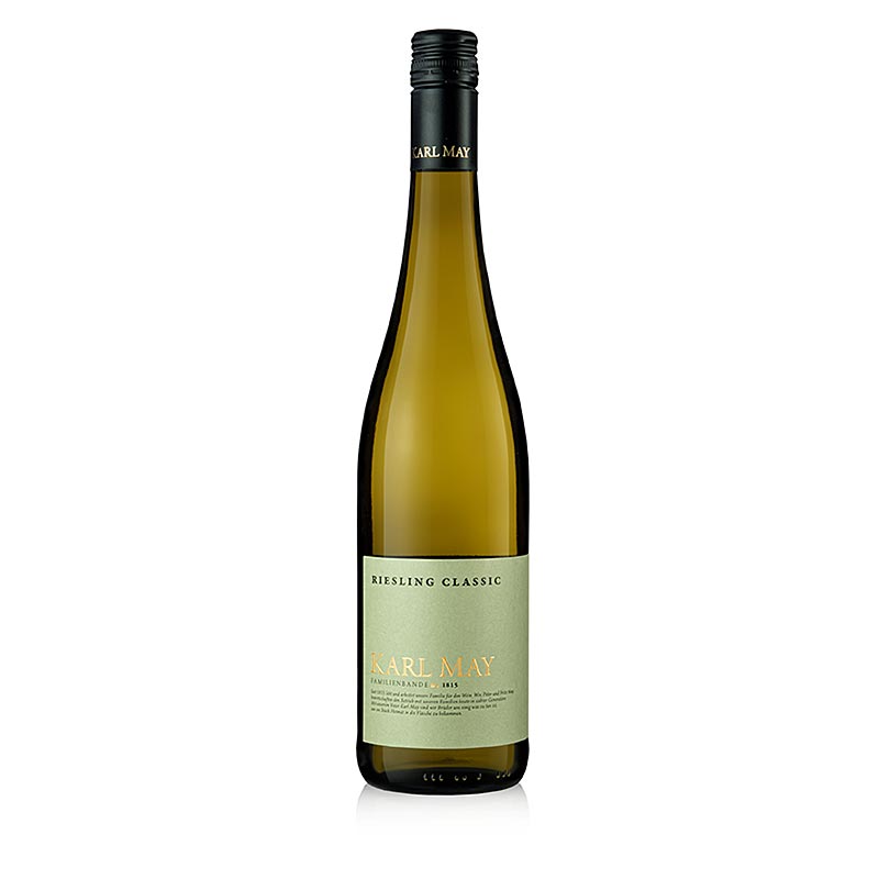 2023 Riesling, puolikuiva, 11,5 tilavuusprosenttia, Karl May, LUOMU - 750 ml - Pullo