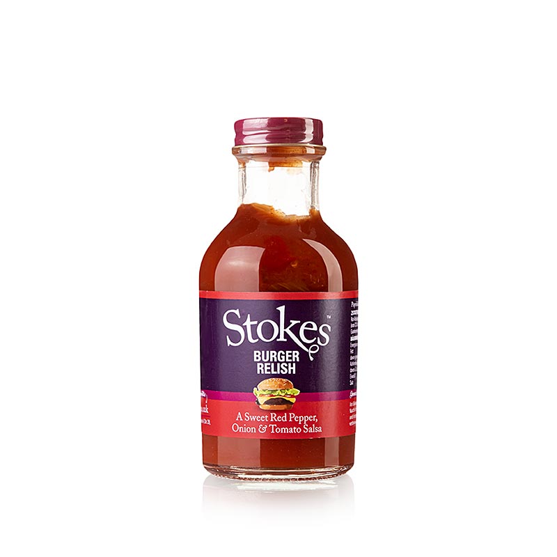 Stokes Burger Relish, Red Pepper & Tomato Salsa - 265 ml - Flasche