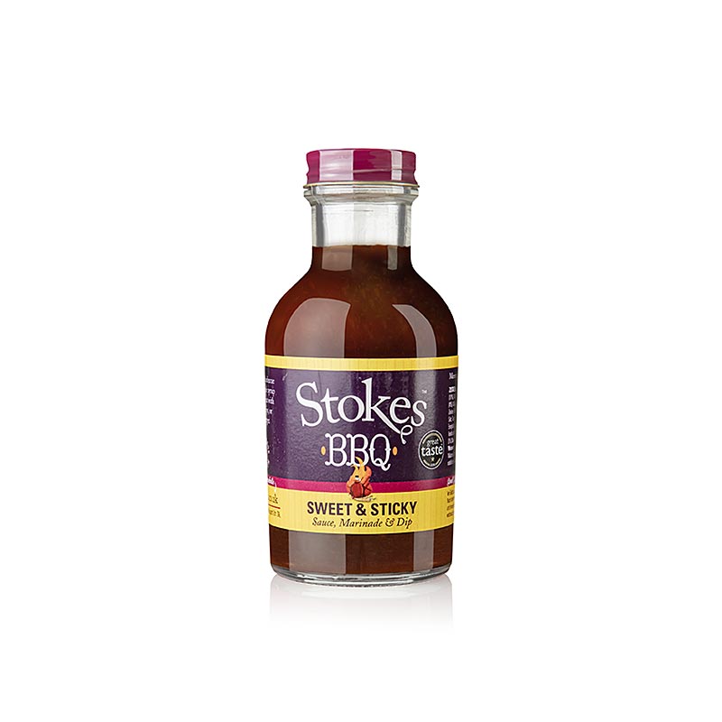 Stokes BBQ Sauce, Sweet and Sticky, with horseradish - 250 ml - bottle