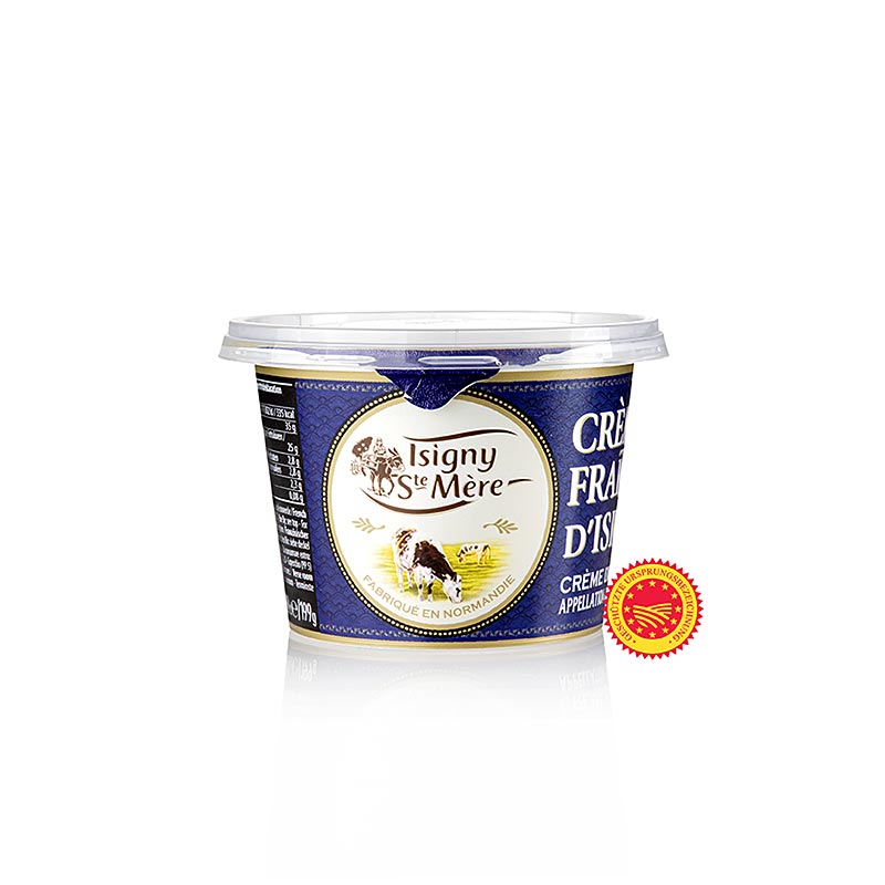 Creme Fraiche d` Isigny, AOP, 35% Fett, Tribehou de Normandie - 197 g - Becher