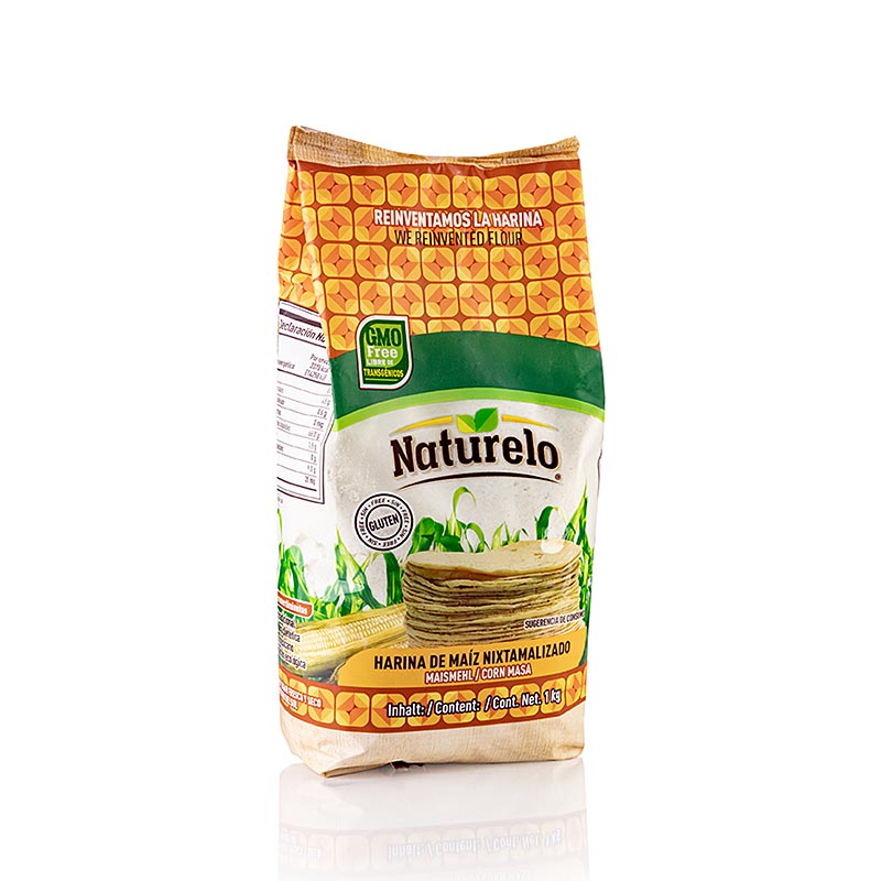 Farinha de milho, branca, fina, Naturelo - 1 kg - bolsa