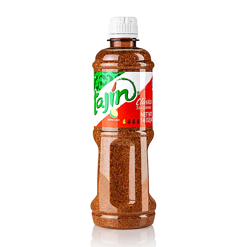 Tajin classico - pimenta em po com sal e limao, do Mexico - 400 g - Garrafa de PE