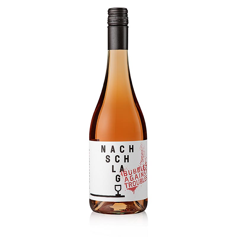 ¡Bis 2022! Vino espumoso rosado Bubbles Against Troubles, seco, 11,5% vol., acero - 750 ml - Botella