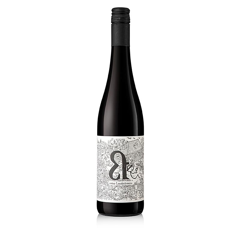 2022 Rotes Landschwein, droog, 9,5% vol., Lukas Krauss, VEGAN, BIOLOGISCH - 750 ml - Fles