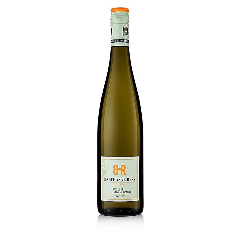 2021er Rüdesheim Riesling trocken, 12 % vol., B. Ress, BIO - 750 ml - Flasche