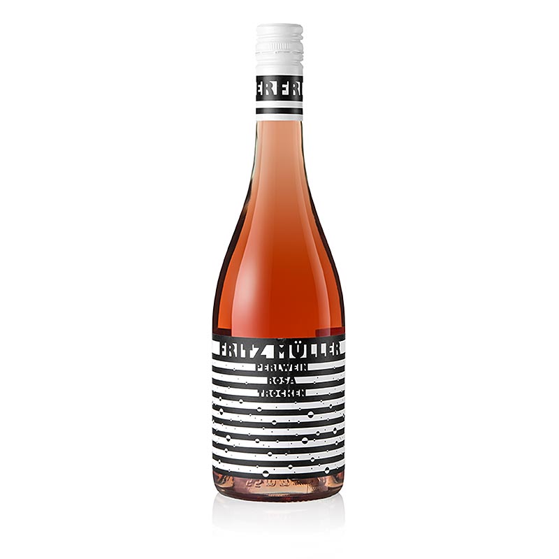 Vin mousseux de qualite Fritz Muller, rose, sec, 11,5% vol. - 750 ml - Bouteille