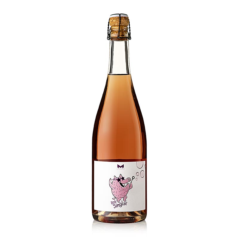 2021 Bob Singlar Bulles Rose sparkling wine, brut nature, 11% vol., Mongestine, organic - 750 ml - Bottle