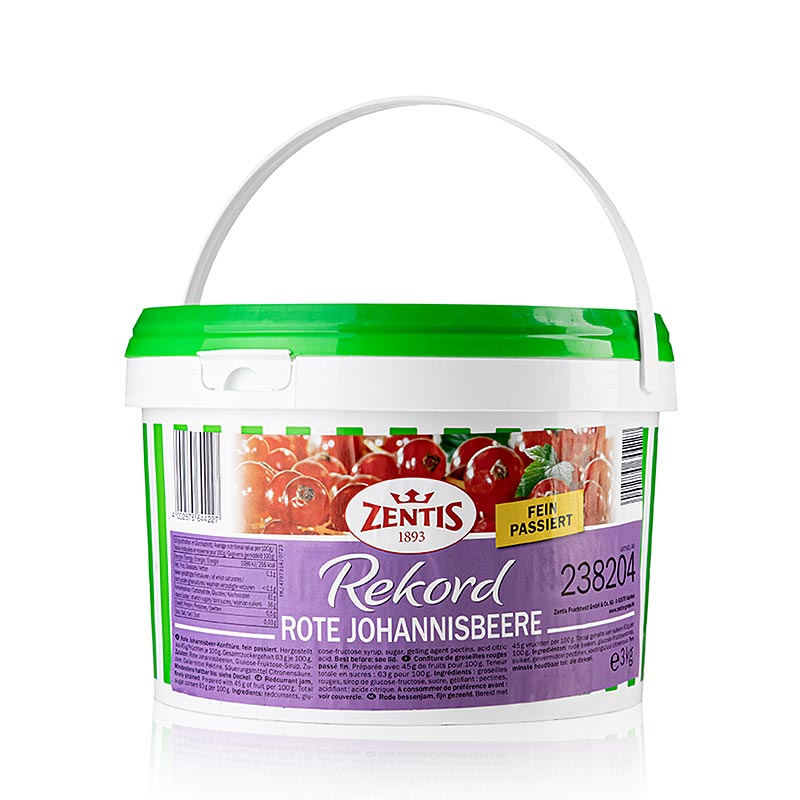 Red currant jam, extra - 3 kg - PE bucket