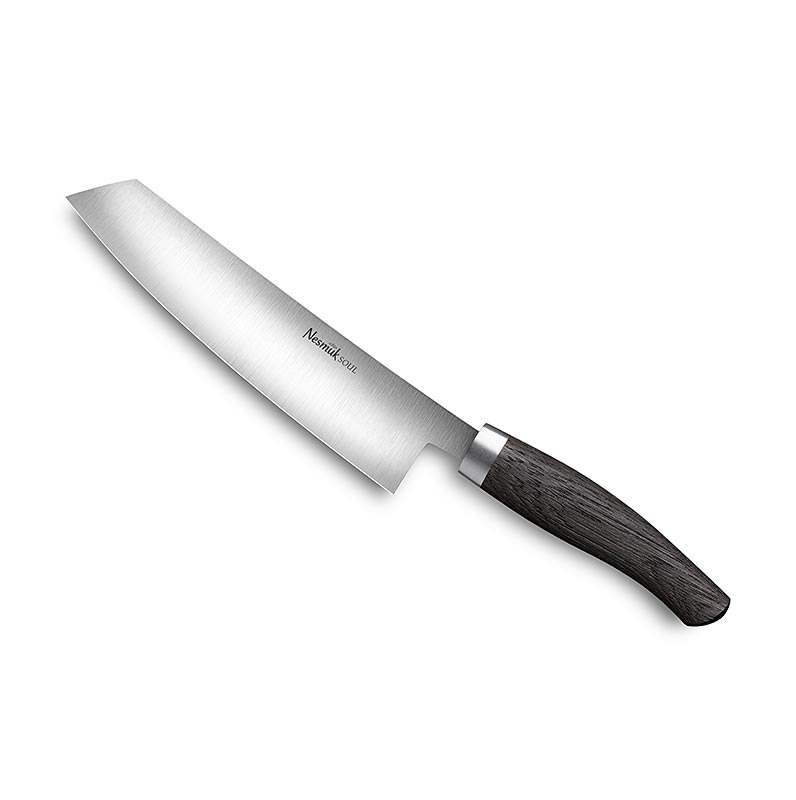 Couteau de chef Nesmuk Soul 3.0, 180 mm, virole inox, manche chene des tourbieres - 1 piece - boite