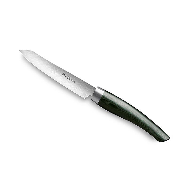 Nesmuk Soul 3.0 Office / Paring Knife, 90mm, rustfrit stål, håndtag Mircarta grøn - 1 stk - kasse