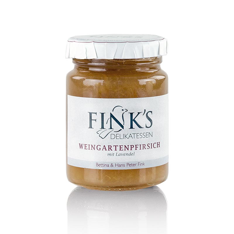 Tartinade aux peches de vigne et a la lavande Delices Fink - 110g - Verre