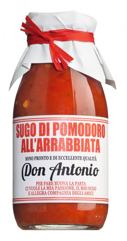 Sugo all`arrabbiata, spicy tomato sauce, Donna Antonia - 240 ml - bottle Sugo all`arrabbiata, spicy tomato sauce, Donna Antonia - 240 ml - bottle