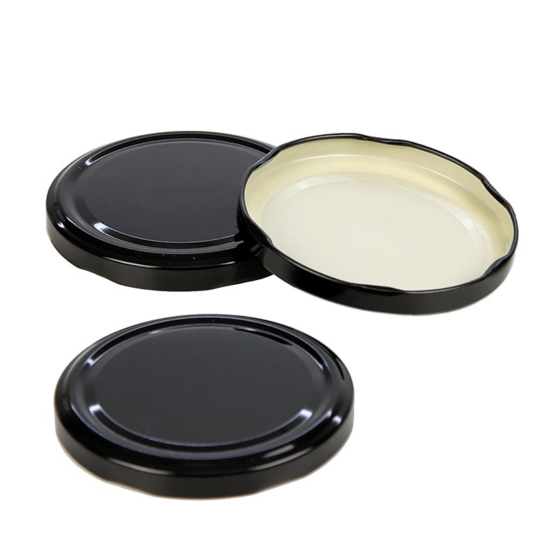 Lid, black, for round glass, 82mm, 1062 ml - 1 piece - Loosely