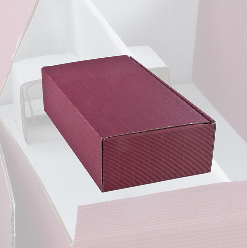 Wine gift box, burgundy, for 1 bottle of 0.75 l - 1 St - Loosely