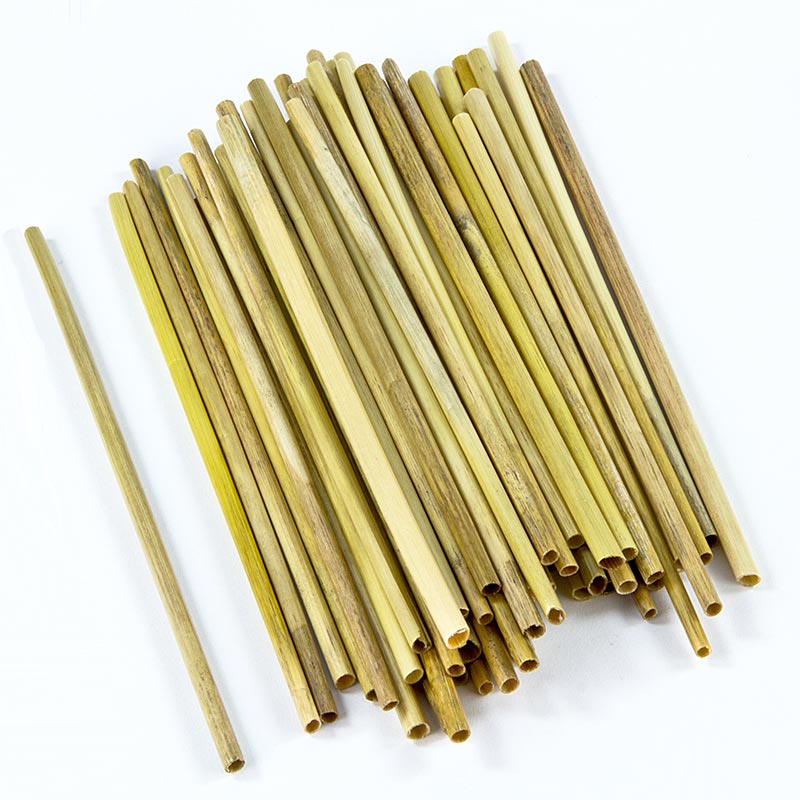 Natural straw drinking straws Strohmi, for cocktails, 17cm - 250 h - bag