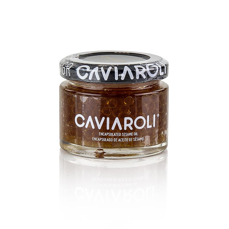 Caviaroli® oliekaviaar, kleine parels gemaakt van sesamolie - 50g - Glas