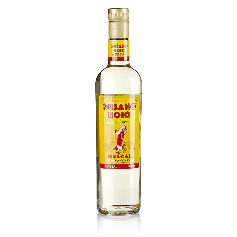 Mezcal Gusano Rojo, tequila a la chenille papillon, 38% vol. - 700 ml - Bouteille