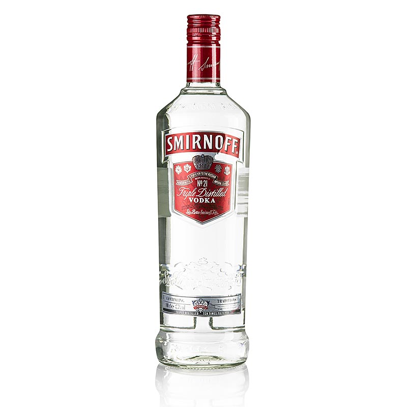 Vodka Smirnoff Etiquette Rouge, 37,5% vol. - 1 litre - Bouteille