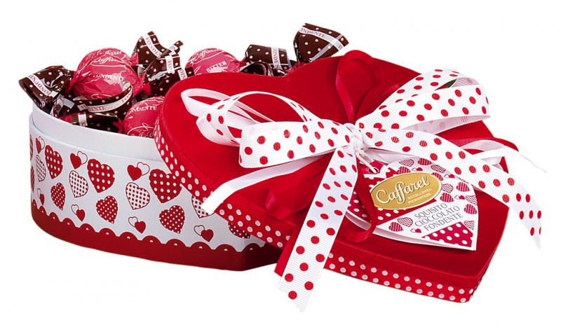 Heart box, dark chocolate balls, box, caffarel - 160 g - pack