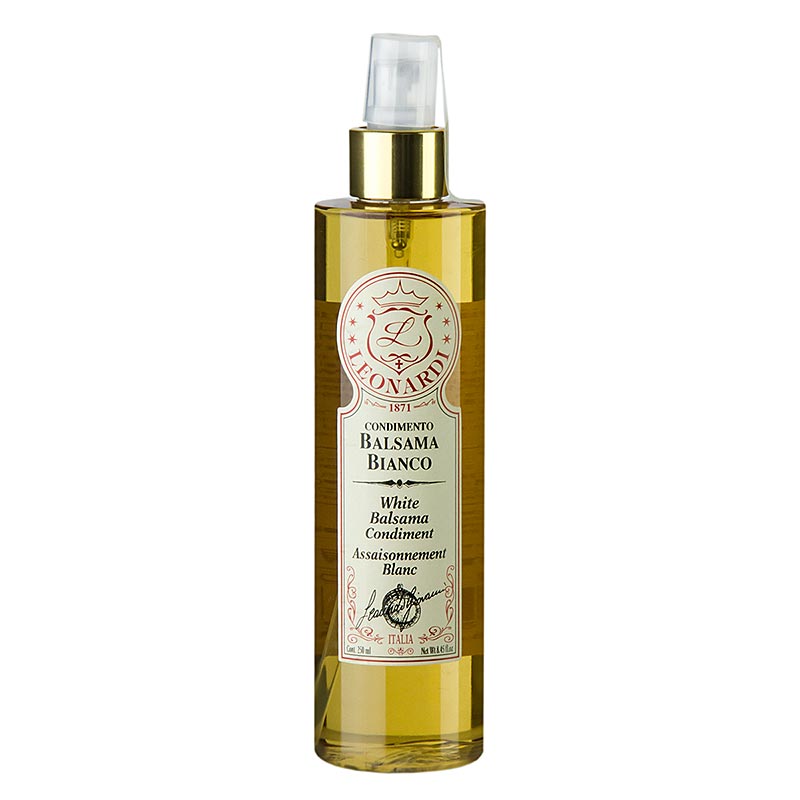 Balsamique Bianco Condimento, 5 ans, fut de chene, en atomiseur, Leonardi C0445 - 250 ml - Bouteille