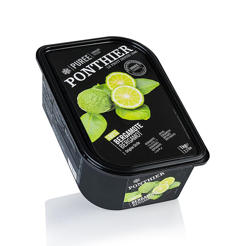 Puree de bergamote, 100% fruit, non sucree, Ponthier - 1 kg - Coque PE