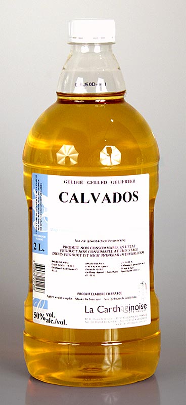 Calvados, 50% vol., gel pour la production de glaces patissieres - 2 litres - Bouteille PE