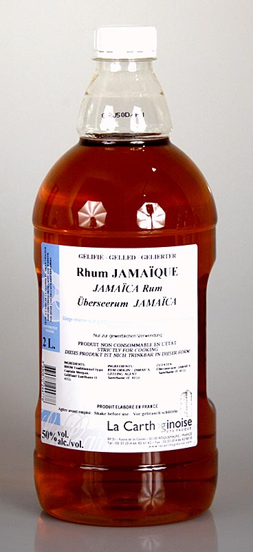 Rhum Jamaique, 50% vol., epais pour la patisserie et la glacerie - 2 litres - Bouteille PE