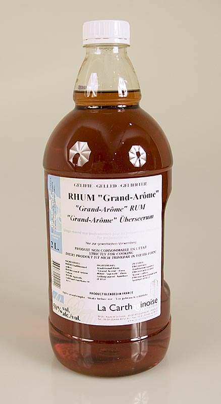 Rhum des Antilles, 50% vol., epais pour patisserie et glacerie - 2 litres - Bouteille PE