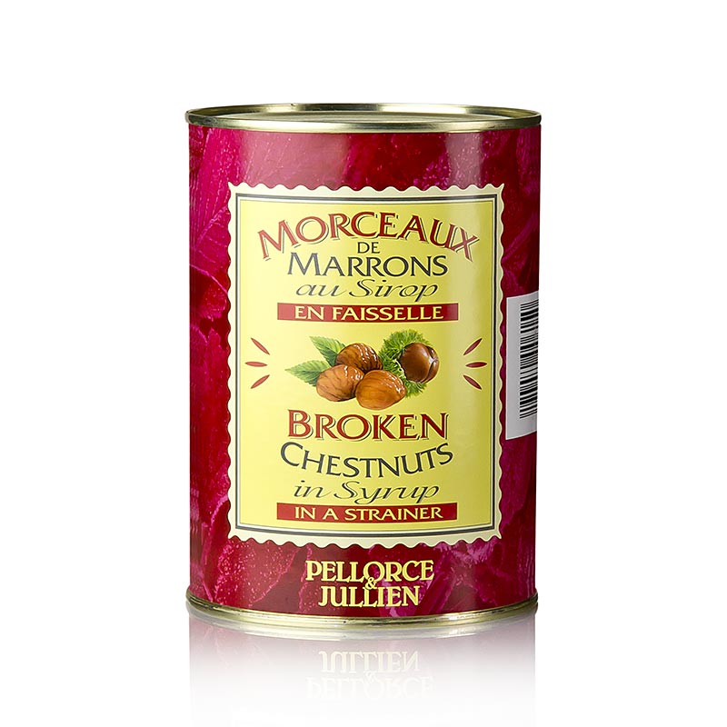 Morceaux de marrons au sirop, Pellorce et Jullien - 1,3kg - peut