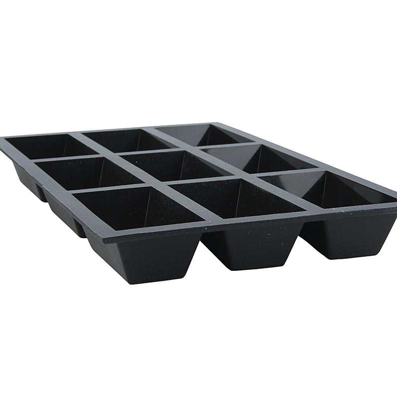 deBUYER moule a patisserie Moulflex, 9 moules a gateaux rectangulaires, 3x8cm, 3cm de hauteur, 17,5x30cm - 1 piece - Papier carton