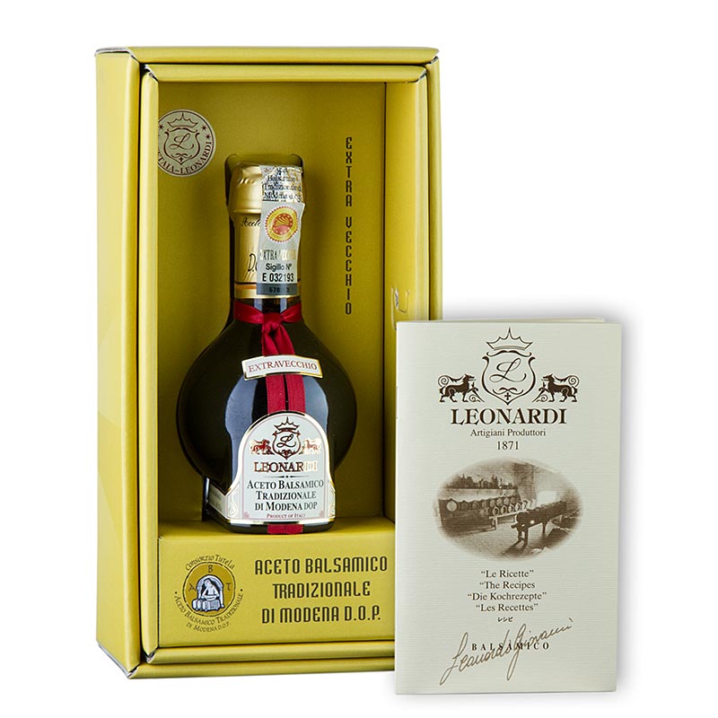 Aceto Balsamico Traditional di Modena AOP / AOP, Extravecchio, 25 ans, Leonardi - 100 ml - Papier carton