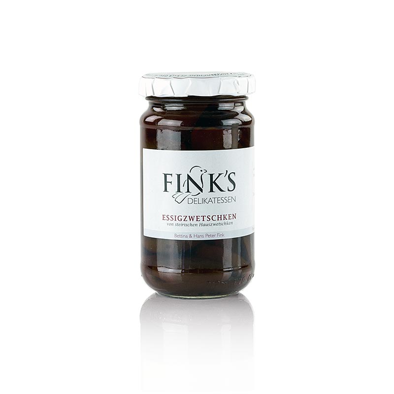 Prunes au vinaigre, avec prunes maison de Styrie Charcuterie Finks - 220g - Verre