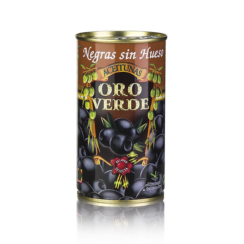 Olives noires denoyautees, noircies, en saumure - 350g - Verre