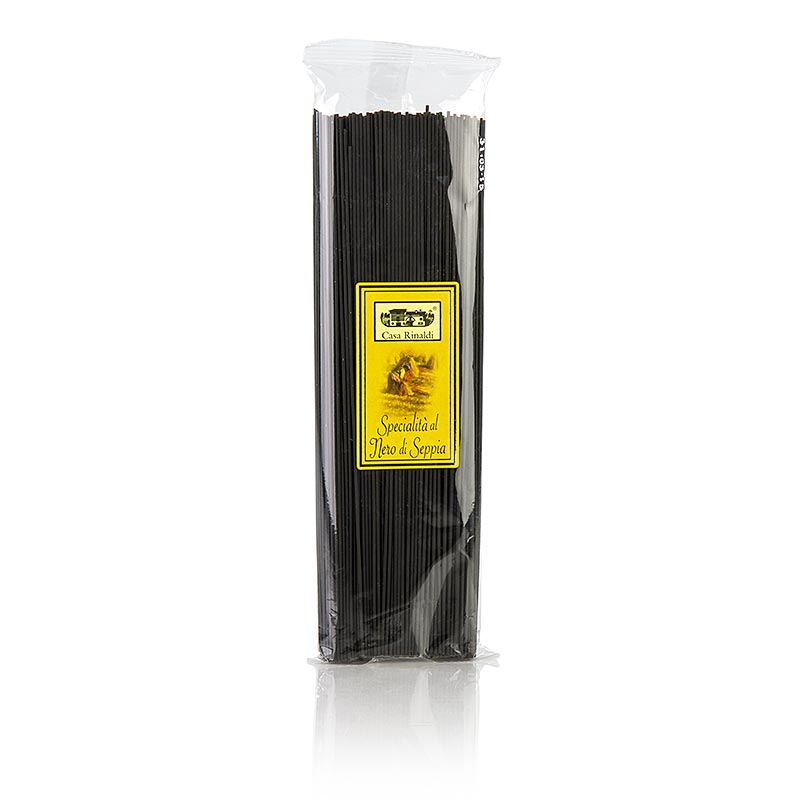 Spaghetti noir, couleur calamar sepia, Casa Rinaldi - 500g - sac