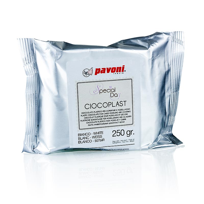 Chocolat modelable, blanc, Pavoni - 250g - film