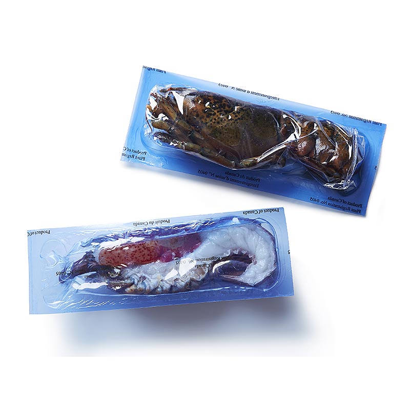 HPL Hummer, homard coupé en deux avec des ciseaux à coquille dans le sac de cuisson - 400 g, 2 pcs. - sac