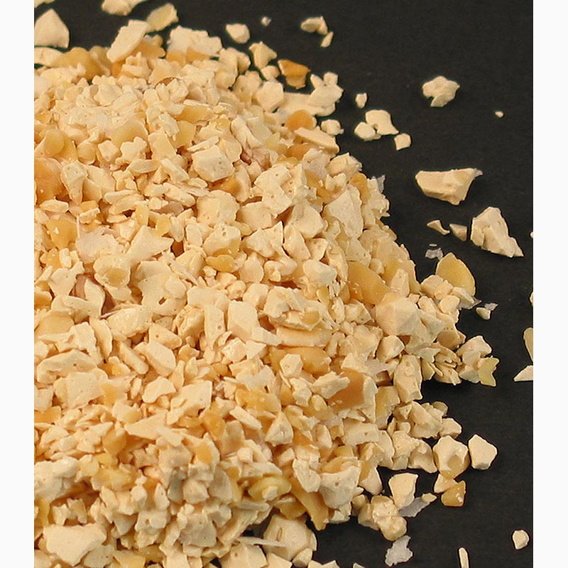 French nougat, light brown, coarsely grated, 2-4mm, from Montelimar - 15kg - Cardboard