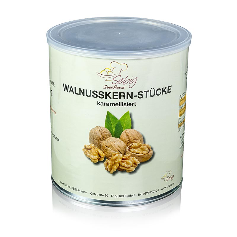 Walnut kerne stykker, karameliseret - 1, 5 kg - kan