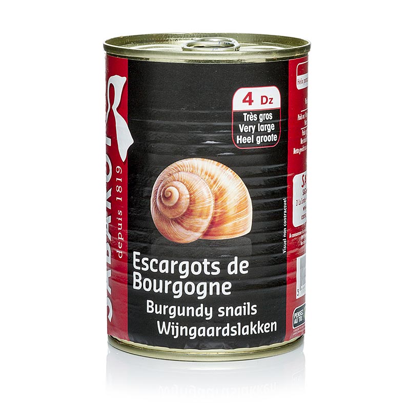 Burgundy snails, extra large - 400g, 48 pieces - can