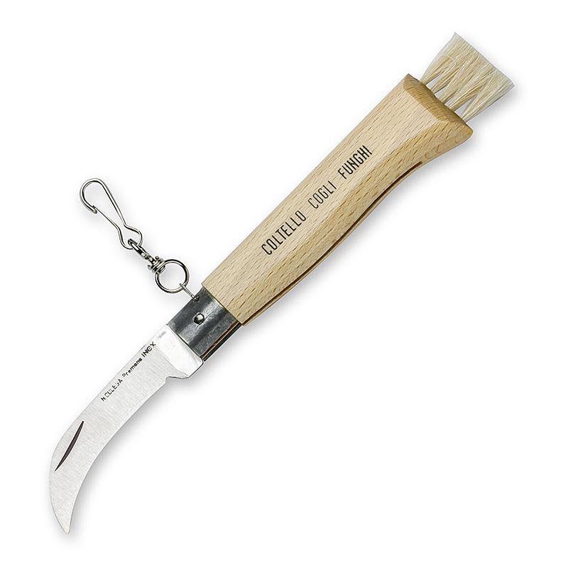 Truffle knife with brush, foldable, about 21.5cm long - 1 piece - slack