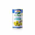 Olives verdes, amb anxoves Boqueron (vinagre d`anxova), El Faro - 350 g - llauna