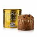 Kersttaart panettone - klassiek, metalen tin goud - 1 kg - kan