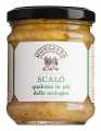 Scalo, crema di scalogno alle erbe, mongetto - 200 g - Bicchiere