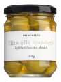 Olive alle mandorle, Green olives in oil, stuffed with almonds, Primopasto - 180 g - Glass